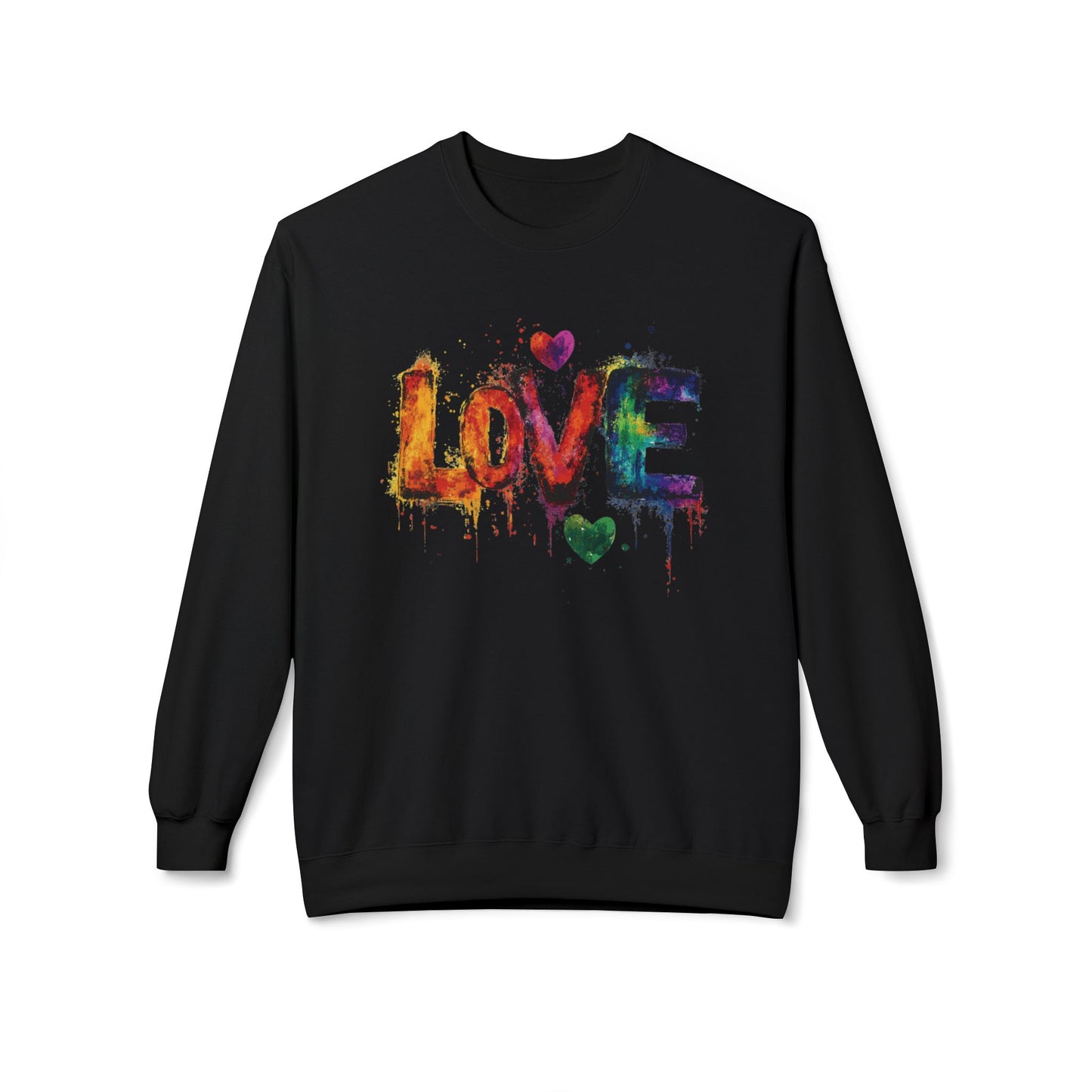 Colorful Painted Love design Sweatshirt: Perfect Valentine's Day Gift for him or her