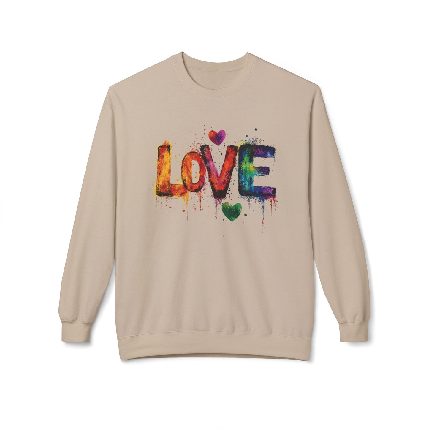 Colorful Painted Love design Sweatshirt: Perfect Valentine's Day Gift for him or her