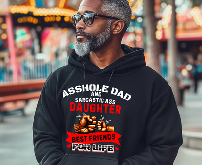 Sarcastic Melanin Fist Bump Dad Hoodie