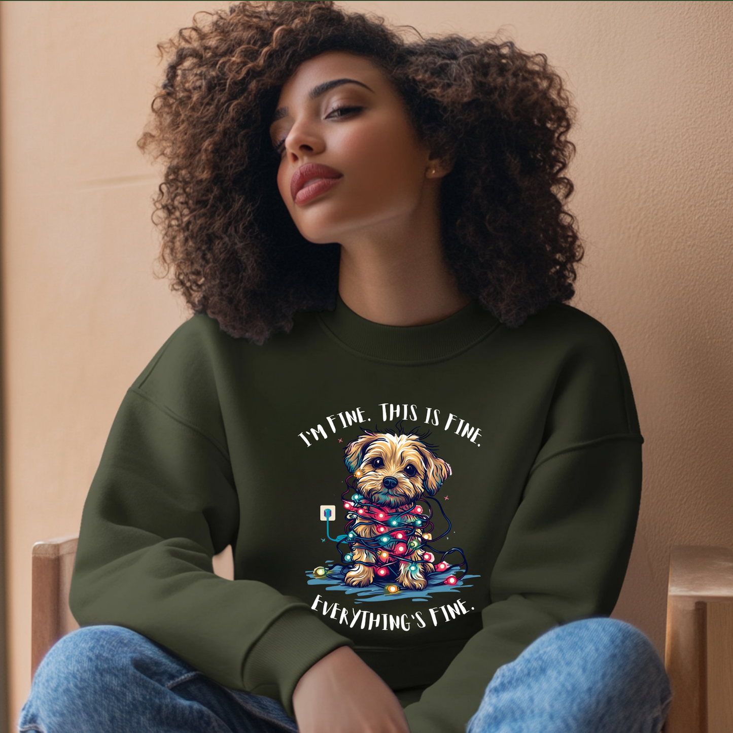 Anxiety Sweatshirt 'Everything's Fine' Christmas Sweater