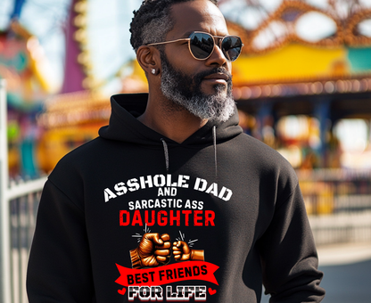 Sarcastic Melanin Fist Bump Dad Hoodie