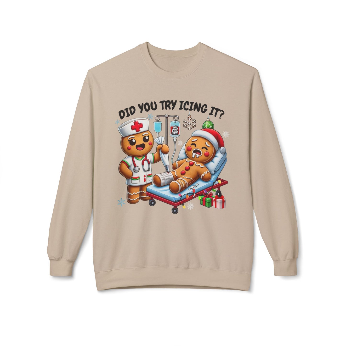 Sweatshirt Sarcastic Nurse Christmas Did You Try Icing It