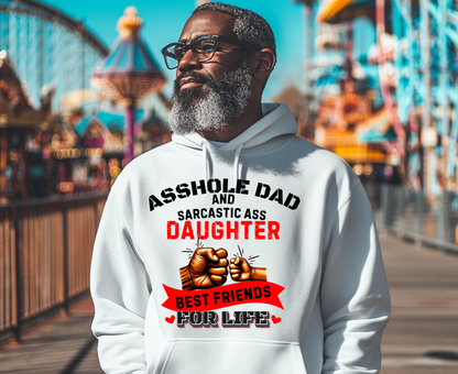 Sarcastic Melanin Fist Bump Dad Hoodie