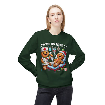 Sweatshirt Sarcastic Nurse Christmas Did You Try Icing It