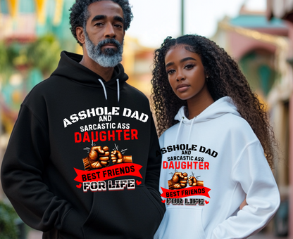 Sarcastic Melanin Fist Bump Dad Hoodie