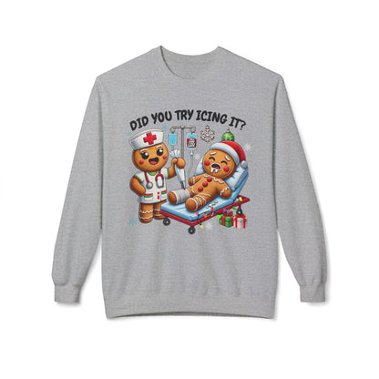 Sweatshirt Sarcastic Nurse Christmas Did You Try Icing It