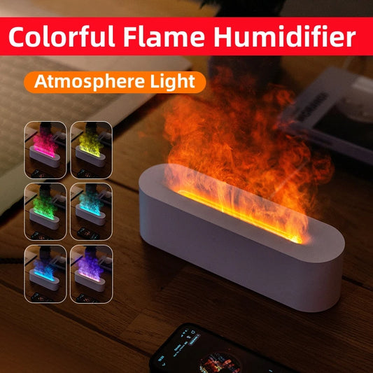 LED Flame Aroma Air Humidifier Ultrasonic Cool Mist Diffuser