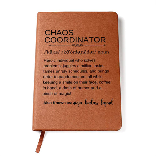 Chaos Coordinator Graphic Leather Journal