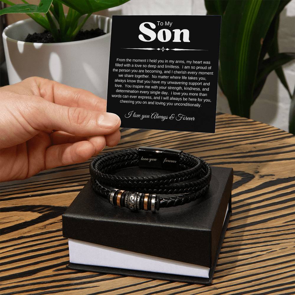 To My Son I My heart filled with Love I Love you Forever Bracelet