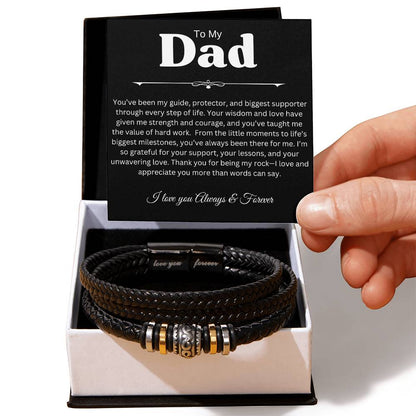 To My Dad I you are my guide and Protector I Love you Forever Bracelet