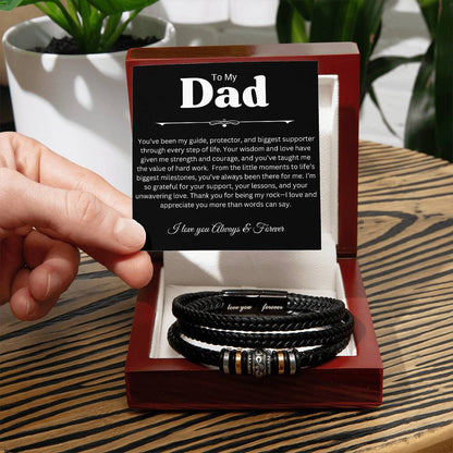 To My Dad I you are my guide and Protector I Love you Forever Bracelet