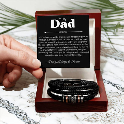 To My Dad I you are my guide and Protector I Love you Forever Bracelet