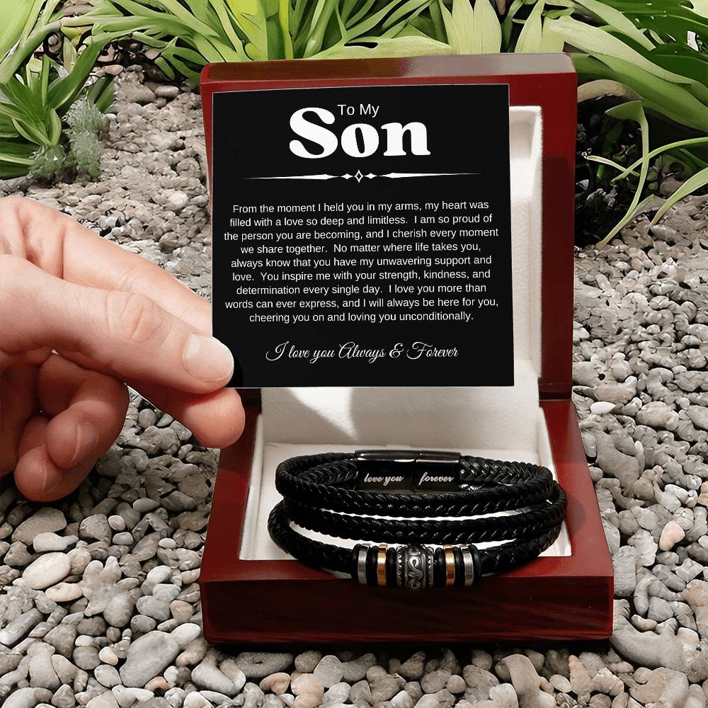 To My Son I My heart filled with Love I Love you Forever Bracelet