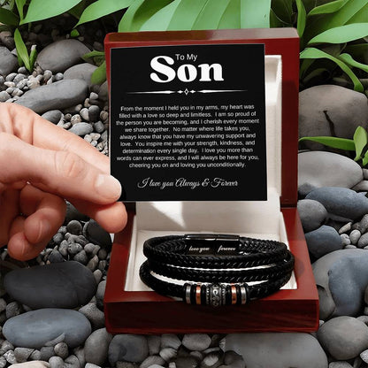 To My Son I My heart filled with Love I Love you Forever Bracelet